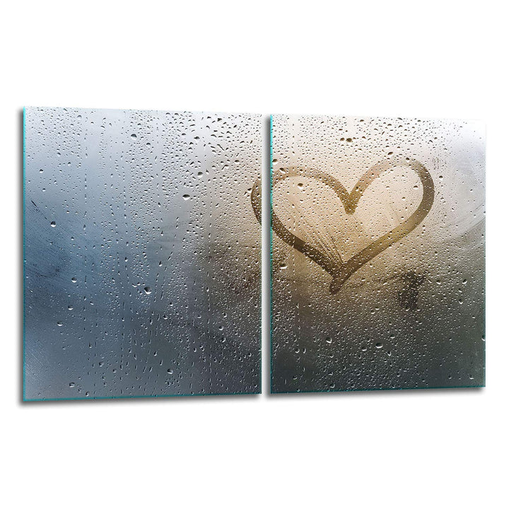 TMK | Herdabdeckplatten Set 2x40x52 cm Ceranfeld Abdeckung Glas Spritzschutz Abdeckplatte Glasplatte