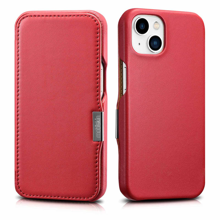 Mobiskin Hülle kompatibel mit Apple iPhone 13 Mini (5,4 Zoll), Handyhülle mit echtem Leder, Case, Sc