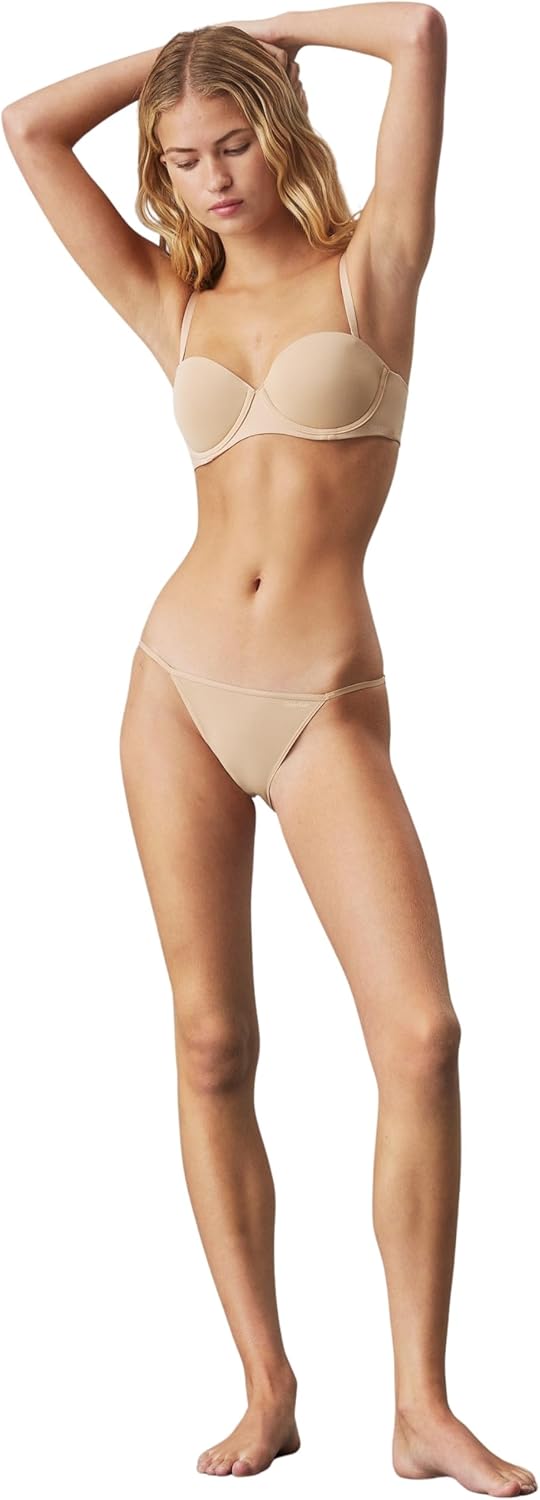 Calvin Klein Damen Trägerloser BH Push-Up 65C Beige (Bare), 65C Beige (Bare)