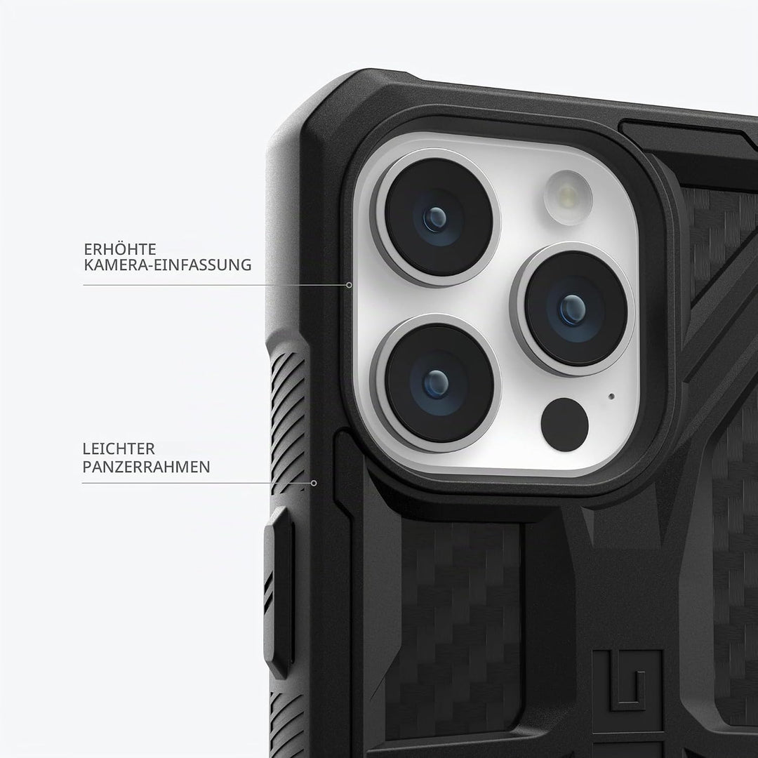 URBAN ARMOR GEAR Monarch Schutzhülle kompatibel mit Apple iPhone 15 Pro Max Hülle [Wireless Charging