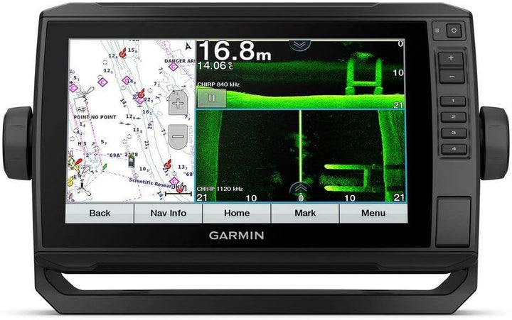 Garmin ECHOMAP UHD Fischfinder Displaygrösse 9 Zoll, Echolot integriertes Chirp, UHD ClearVü und UHD