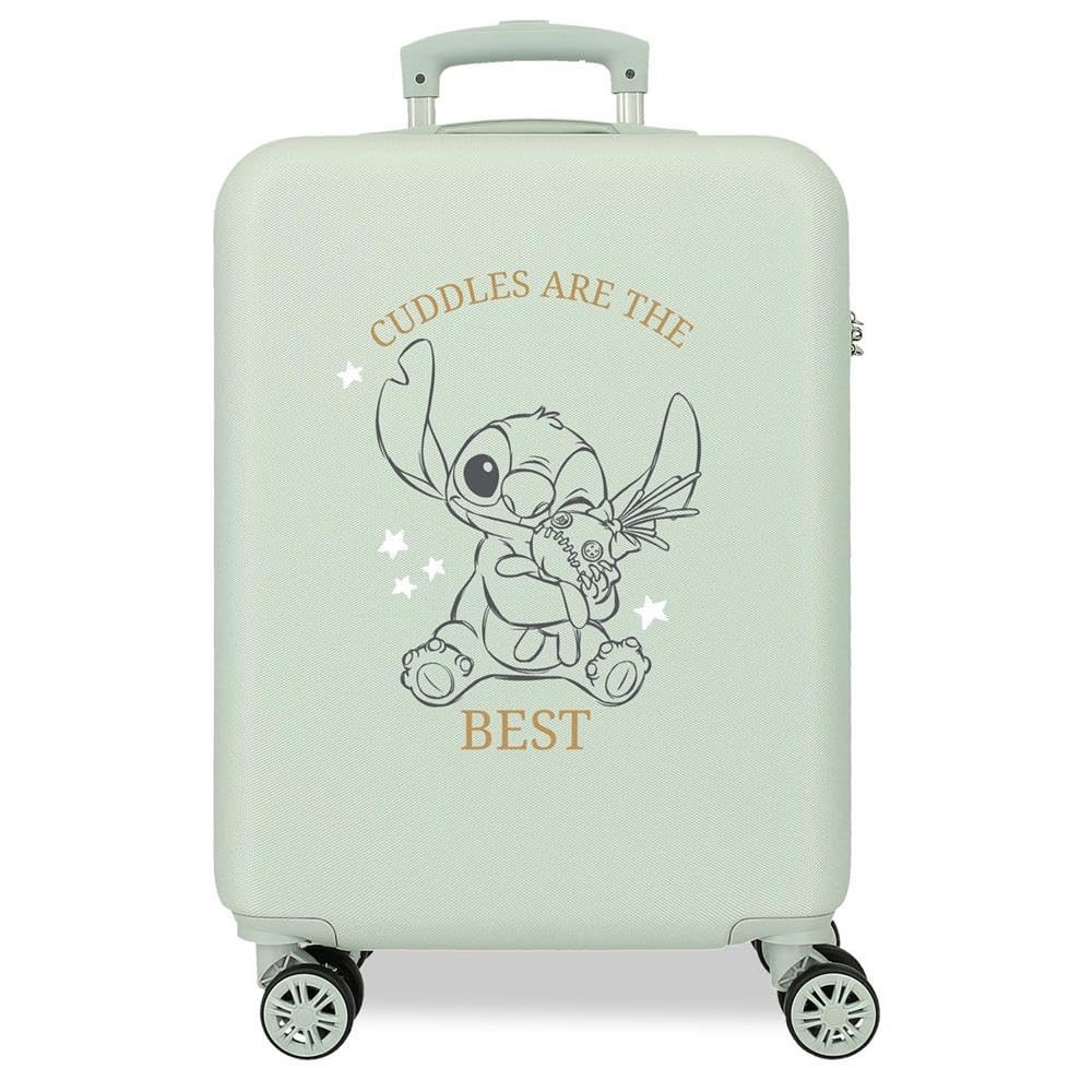 Disney Adorable Stitch Moods Kabinenkoffer, starres ABS, Zahlenschloss an der Seite, 4 Doppelräder,
