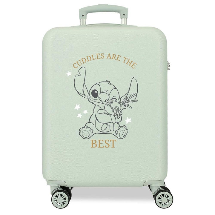 Disney Adorable Stitch Moods Kabinenkoffer, starres ABS, Zahlenschloss an der Seite, 4 Doppelräder,