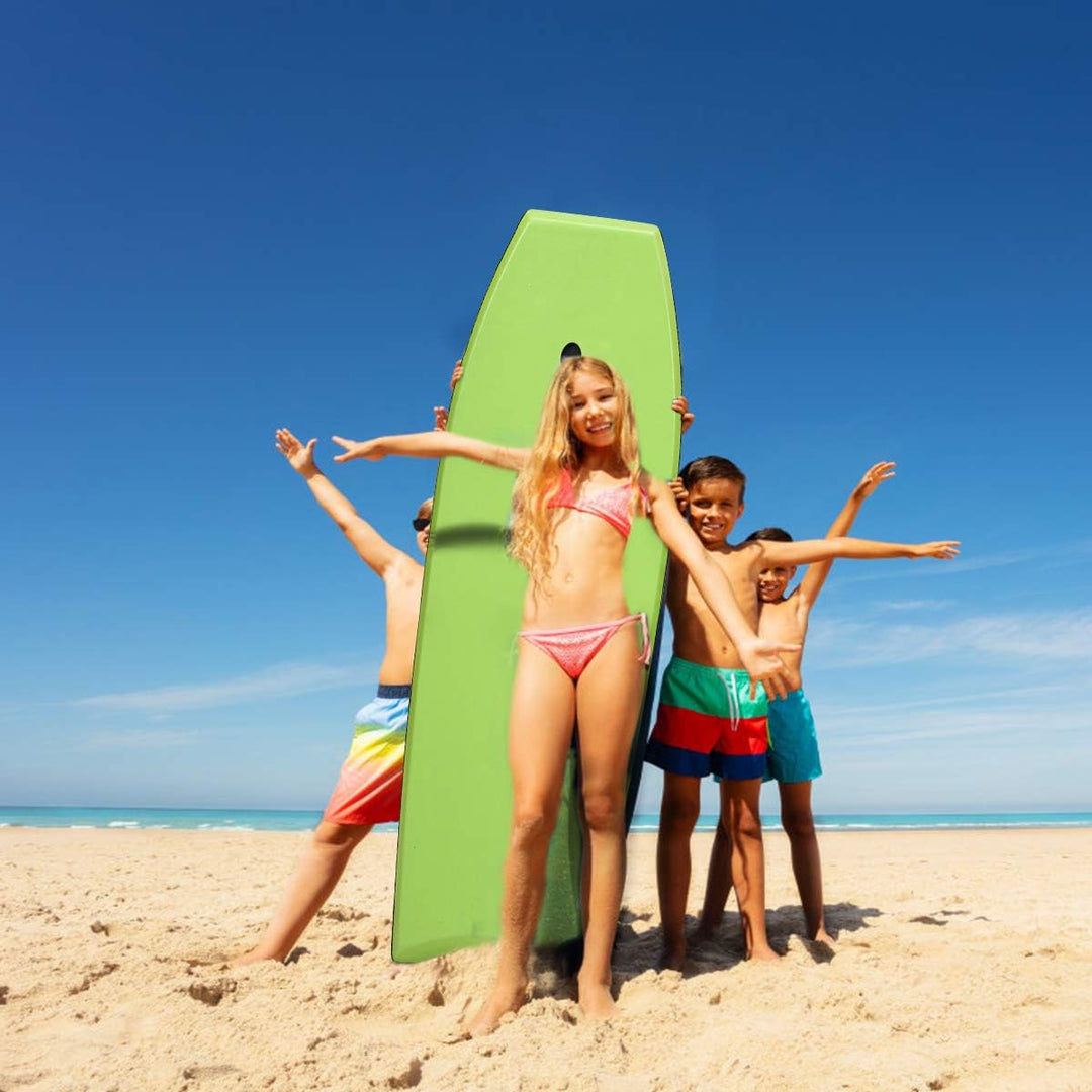 GOPLUS Bodyboard mit Fuss - Zugseil, Schwimmbrett Erfüllt mit EPS Schaumstoff, Surfboard bis zu 85 k