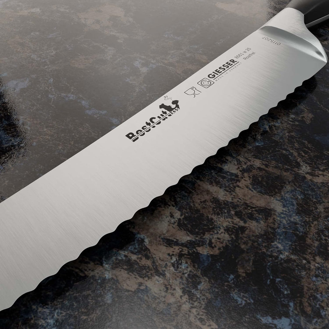 GIESSER seit 1776 - Made in Germany - scharfes Universalmesser geschmiedet 25 cm Wellenschliff BestC