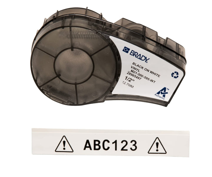 Brady (M21-500-595-WT) Vinylband für BMP21-PLUS; BMP21-LAB; BMP21 12.70 mm x 6.40 m Schwarz auf Weis