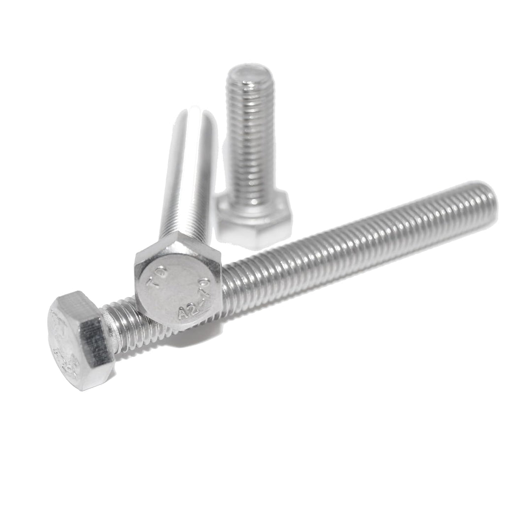Sechskantschrauben M6X170 6 Stück DIN 933 A2 Edelstahl rostfrei, Maschinenschraube mit Vollgewinde,