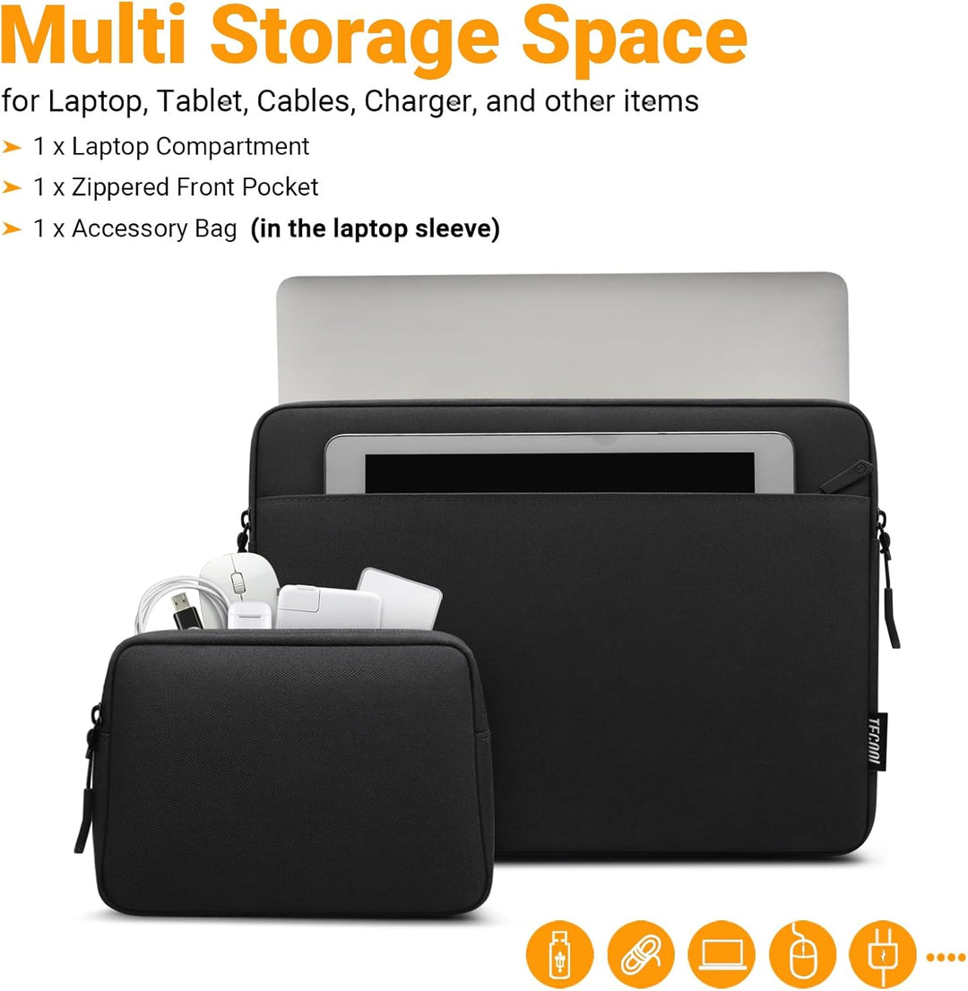 TECOOL 13,3 Zoll Laptop Hülle Tasche für MacBook Air/Pro 13 M1 M2 M3 2024-2010, MacBook Pro 14 M4 M3