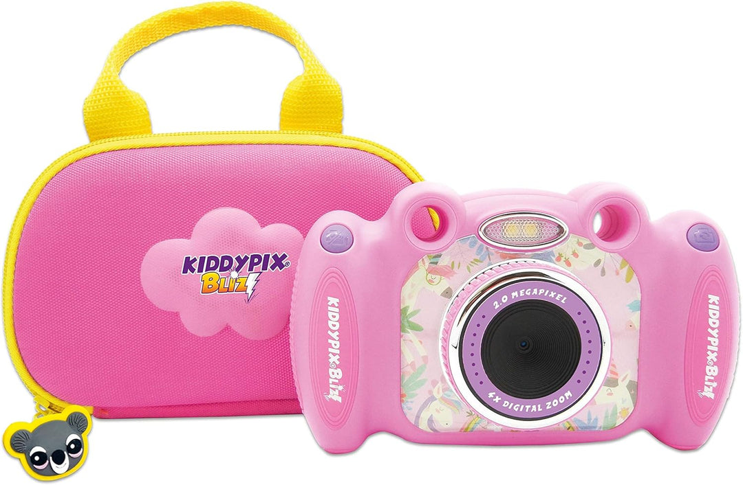 Kiddypix 'Blizz' Kinderkamera mit Webcam-Funktion, gummierte Aussenseite, Integrierte Spiele, Pink