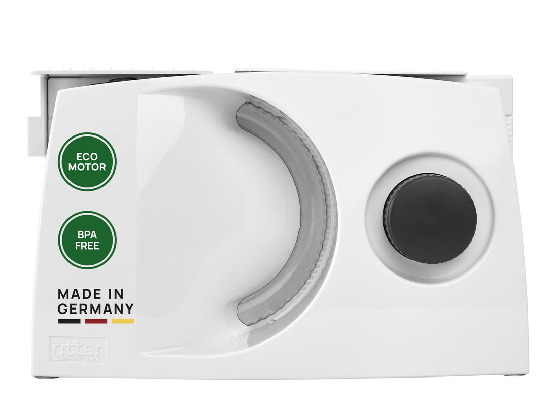 ritter markant 01 Klappbarer elektrischer Allesschneider & Brotschneidemaschine mit ECO-Motor, Made