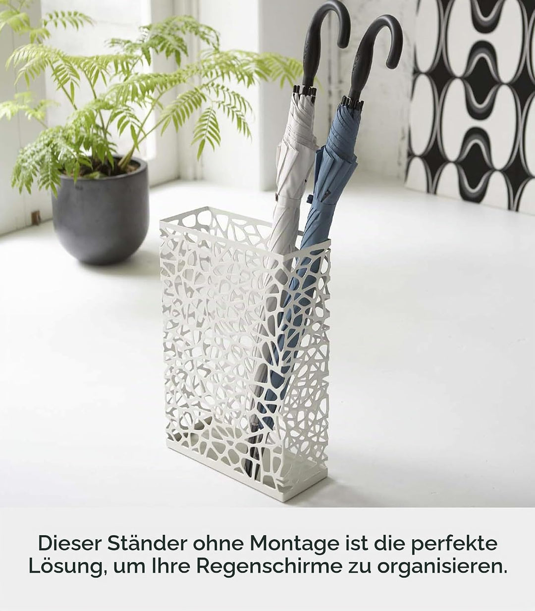 Umbrella Stand Nest rectangle - white Weiss, Weiss