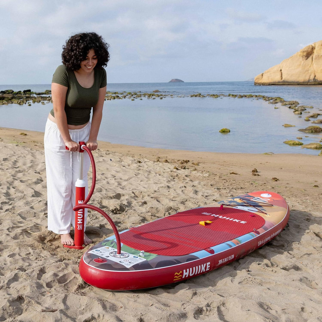 Sup Pumpe Doppelhub - HUIIKE | Pumpe Stand Up Paddle 15 PSI, Luftpumpe Sup Handpumpe Stabil | Handpu