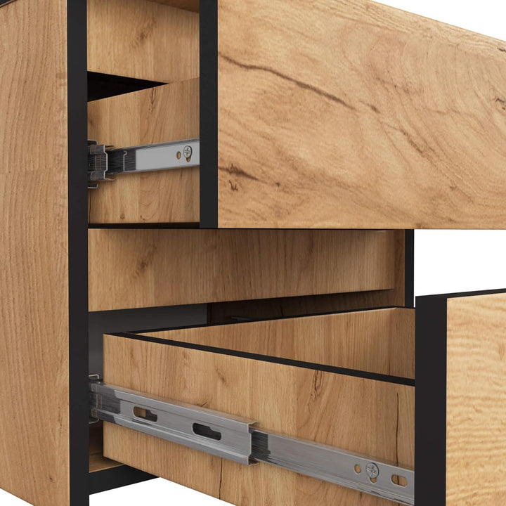 AKORD | Kommode Set 2 Schubladen Sideboard Mehrzweckschrank Schrank | Schreibtisch | ecktisch | Eck