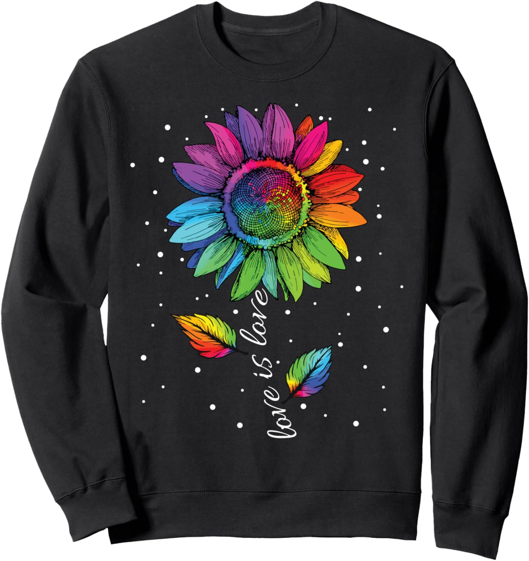 LGBTQ Regenbogen Sonnenblume Gay Pride Weihnachten Winter Sweatshirt