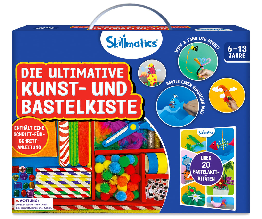 Skillmatics Die ultimative Bastelkiste, 2000+ Teile, Bastelmaterial, kreative Bastelideen zum Selber