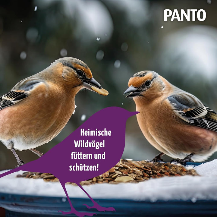 PANTO Wildvogelfutter Power Mix – 20 kg Vogelfutter für Futterhäuschen, Streufutter für Vögel mit So