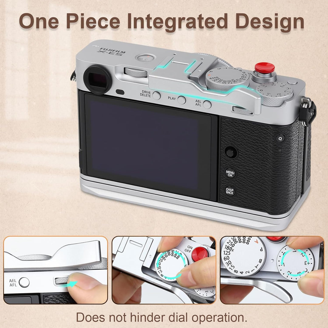 Haoge THB-XE5-S Daumen-Up-Griff für Fujifilm X-E5 Kameragehäuse, digitales Zubehör, Metall, Blitzsch
