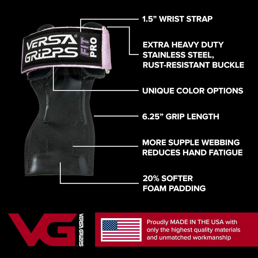 Versa Gripps Fit Pro, Made in USA, Handgelenkschlaufen für Sportlerinnen, das beste Trainingszubehör