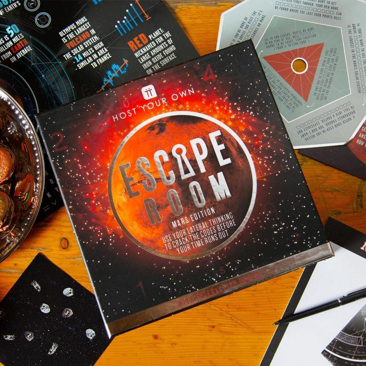 Talking Tables Mars Space thematisches Escape Room-Spiel zu Hause Veranstalten Sie Ihren eigenen Spi