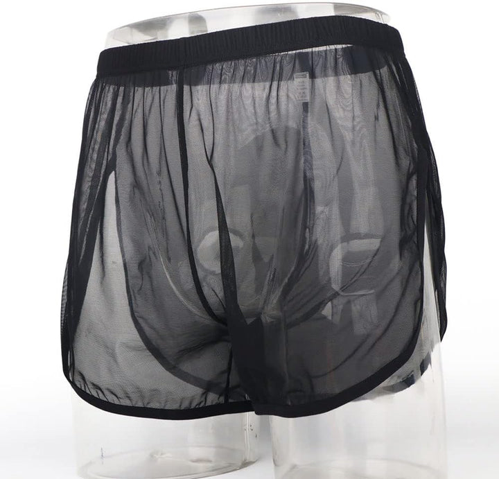 Herren Boxershorts Transparent Leicht Luftig Atmungsaktiv Bequem Geeignet für den Sommer 3schwarz L,