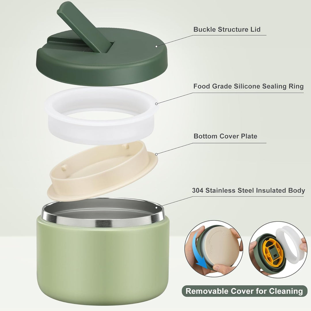 Itslife Thermobehälter für Essen 350ml Edelstahl Warmhaltebebehälter, Kinder auslaufsicherer Lunchbe