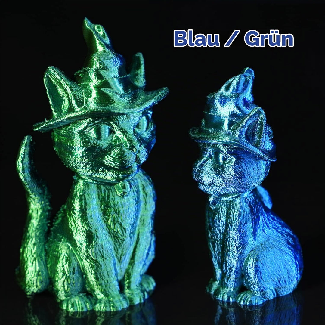 GratKit Silk Dual Color Filament PLA 1.75mm, -0.03mm, Coextrusion PLA Filament, 3D Drucker Filament,