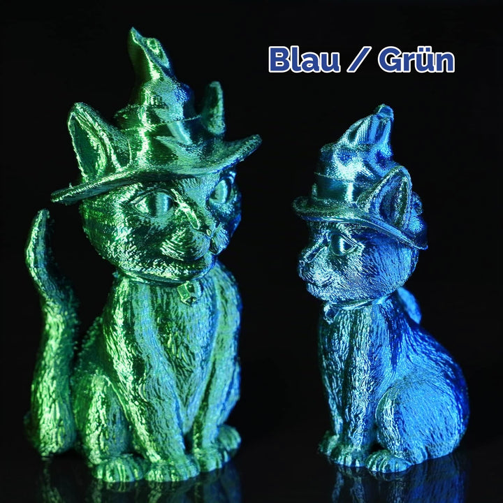 GratKit Silk Dual Color Filament PLA 1.75mm, -0.03mm, Coextrusion PLA Filament, 3D Drucker Filament,