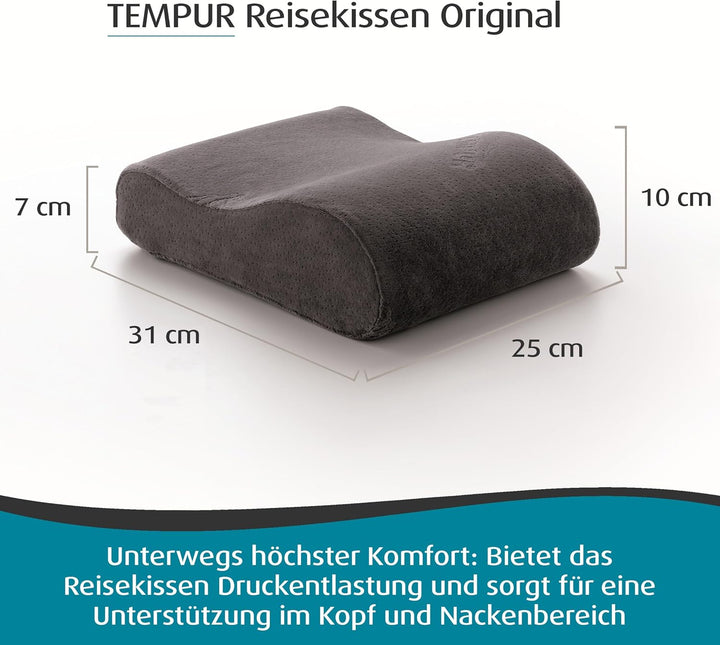 TEMPUR Reiseset 3-teilig mit praktischem Trolley, Reise-Nackenkissen sowie Reisematratze für Unterwe