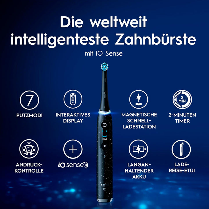 Oral-B iO Series 10 Plus Edition Elektrische Zahnbürste/Electric Toothbrush, PLUS 3 Aufsteckbürsten