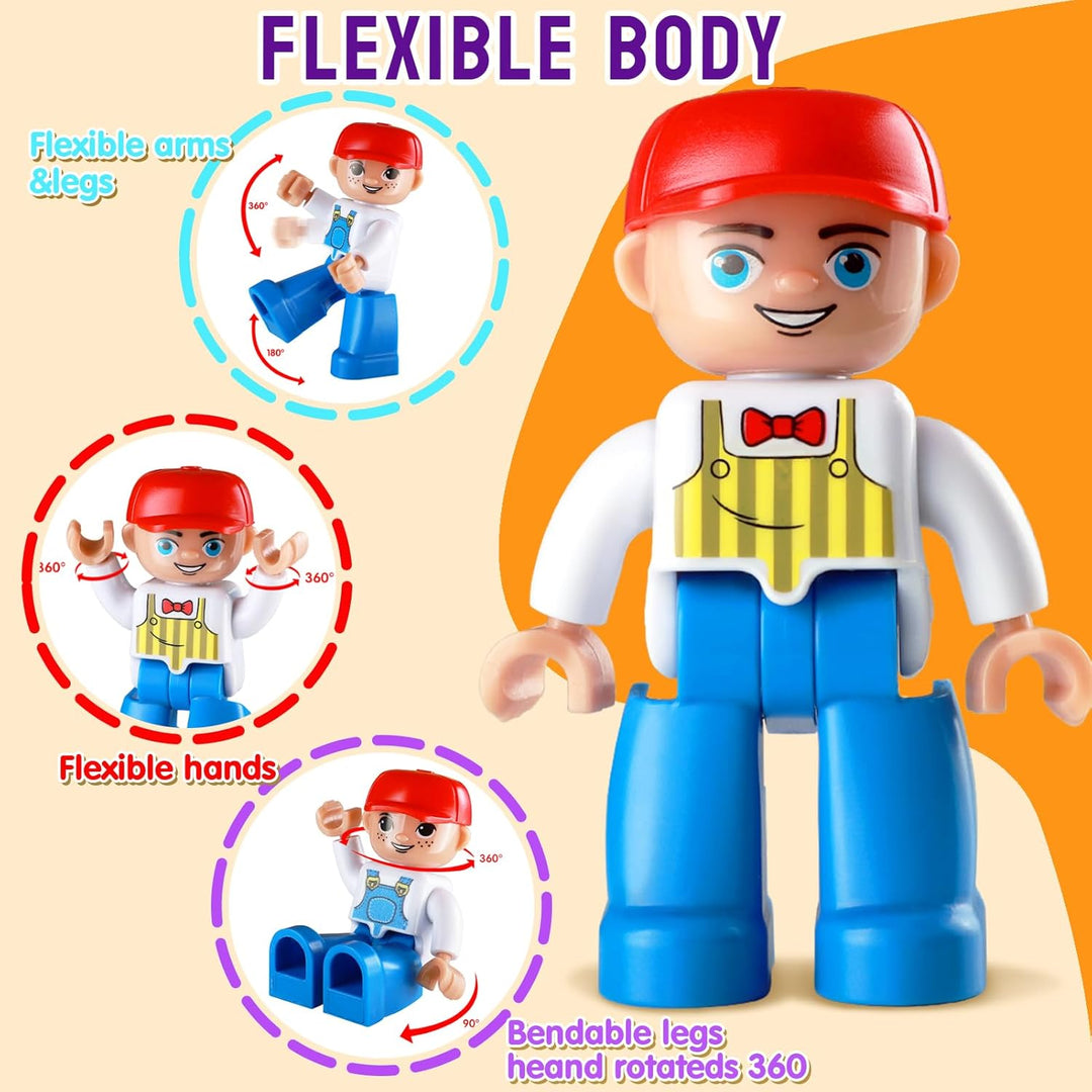 Magnetische Bausteine Spielzeug für Kinder, 15 Stück Magnetische Figuren kompatibel mit magnetbauste
