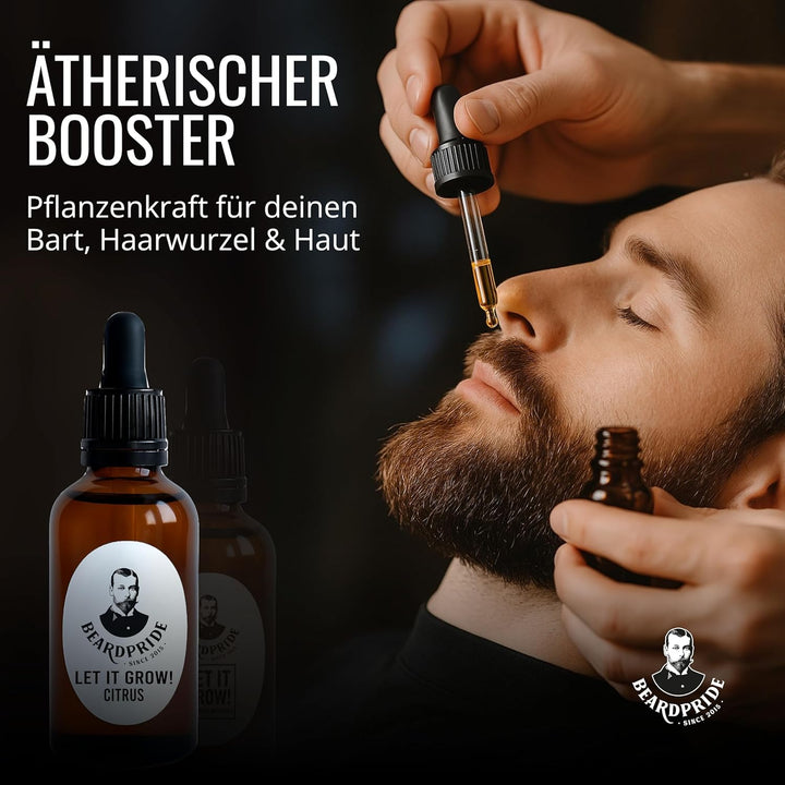 Beardpride® Let it grow! Bartöl | Unterstützt Bartwachstum | Entwickelt für gesunden und gepflegten