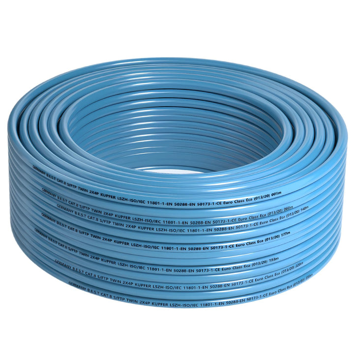 Germany B.e.s.t 25M CAT 8 Duplex Netzwerkkabel Verlegekabel Kupfer LAN Kabel Ethernetkabel S/FTP 40