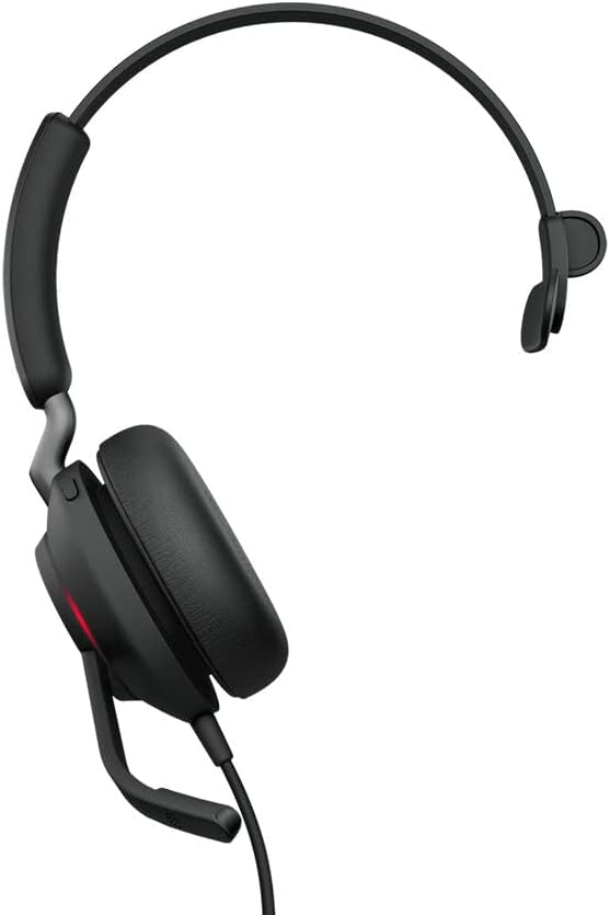 Jabra Evolve2 40 PC Headset – Noise Cancelling Microsoft Teams Certified Mono Headphones With 3-Micr