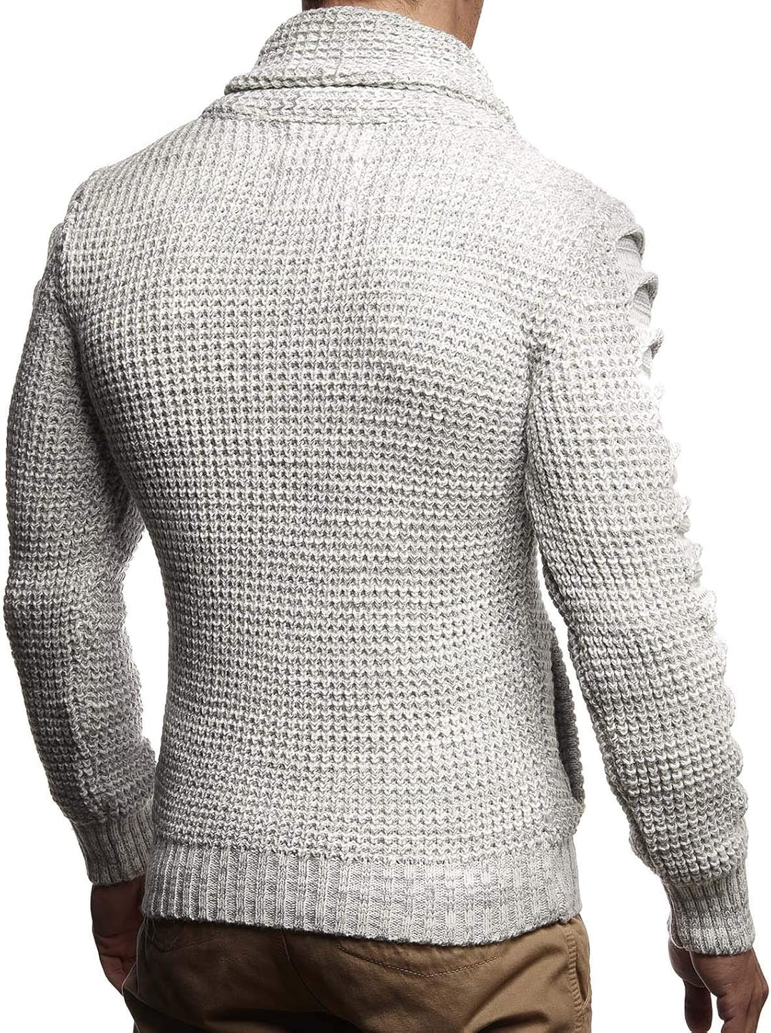 Leif Nelson Herren Strickjacke mit Knöpfen in Regular Fit, Männer Cardigan in Langarm Design, ideal