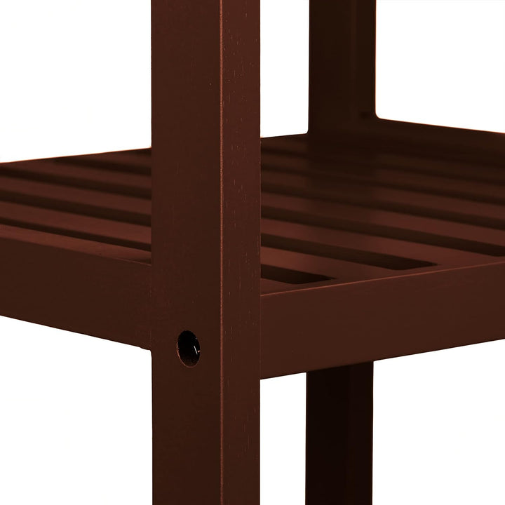 Relaxdays Bambus Badregal, 3 Ablageflächen, Holzregal, Standregal, Bambusregal, Küchenregal, HBT 80x