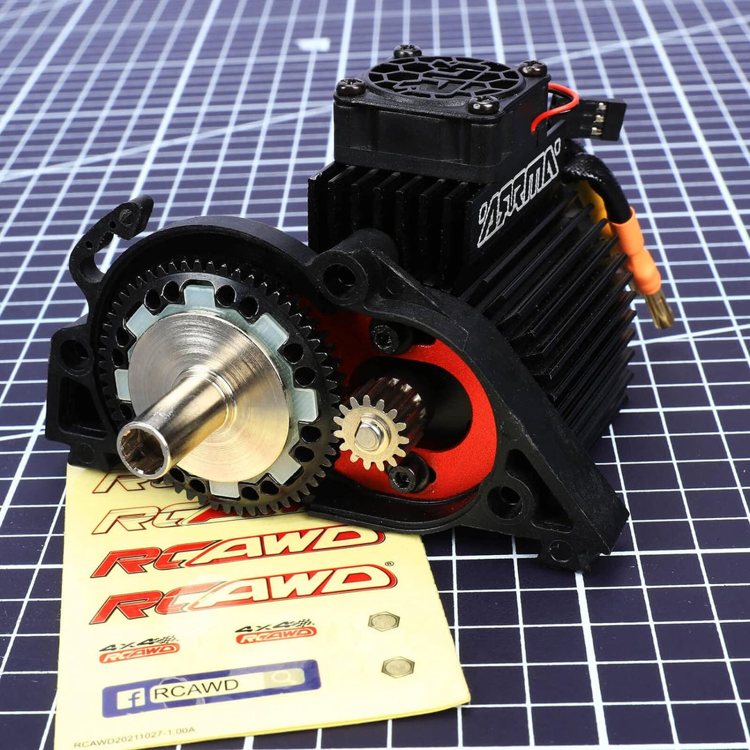 RCAWD 45# Stahl 57T Hausschuh-Set für Arrma 1/10 Senton Vorteks 3s BLX & 1/8 Typhon 3s BLX Upgrade-T
