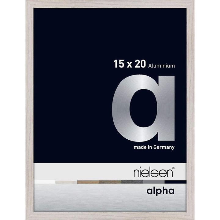 nielsen Aluminium Bilderrahmen Alpha, 15x20 cm, Eiche Weiss Eiche Weiss 15 x 20 cm, Eiche Weiss 15 x