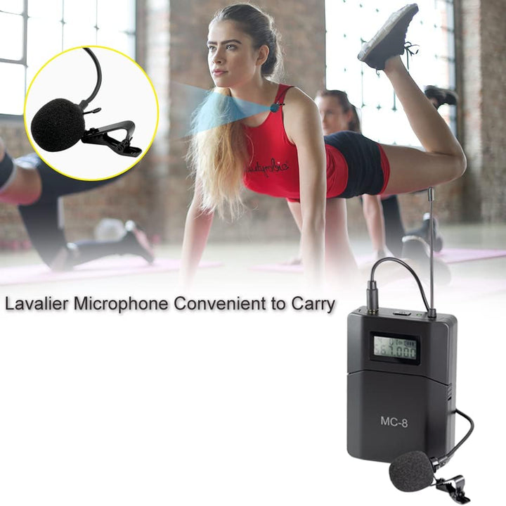 MC8 6-Kanal UHF Drahtloses Lavalier Mikrofon Kabellos Wireless Funk Kamera Mikrofon Kompatibel für D