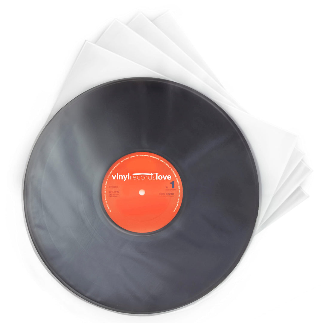 Schallplatten Innenhüllen 12" | 50 Stück Vinyl Hüllen | Plattenhüllen transparent | Optimaler Schutz