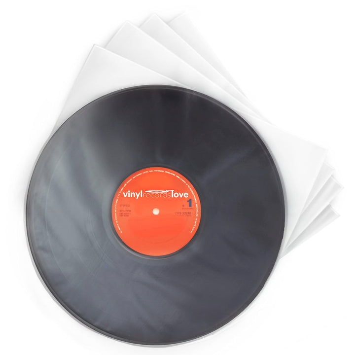 Schallplatten Innenhüllen 12" | 50 Stück Vinyl Hüllen | Plattenhüllen transparent | Optimaler Schutz