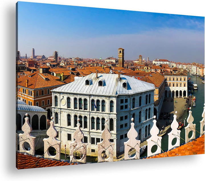 deyoli Skyline von Venedig Format: 60x40 als Leinwandbild, Motiv fertig gerahmt auf Echtholzrahmen,