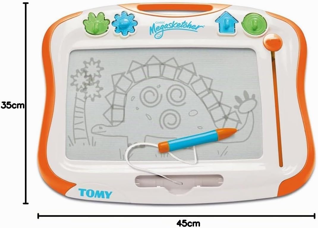TOMY MegaSketcher Magnettafel für Kinder, Magnet Maltafel, Kinderspielzeug, Zaubertafel, fördert die