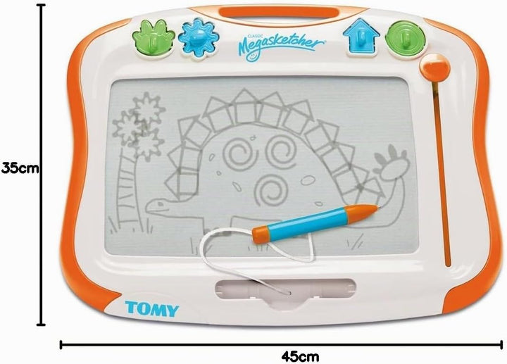 TOMY MegaSketcher Magnettafel für Kinder, Magnet Maltafel, Kinderspielzeug, Zaubertafel, fördert die