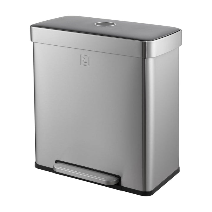 SVITA LT2X30 Mülleimer 60 Liter Treteimer Tretmülleimer Abfalleimer 2 Fächer je 30 Liter freistehend