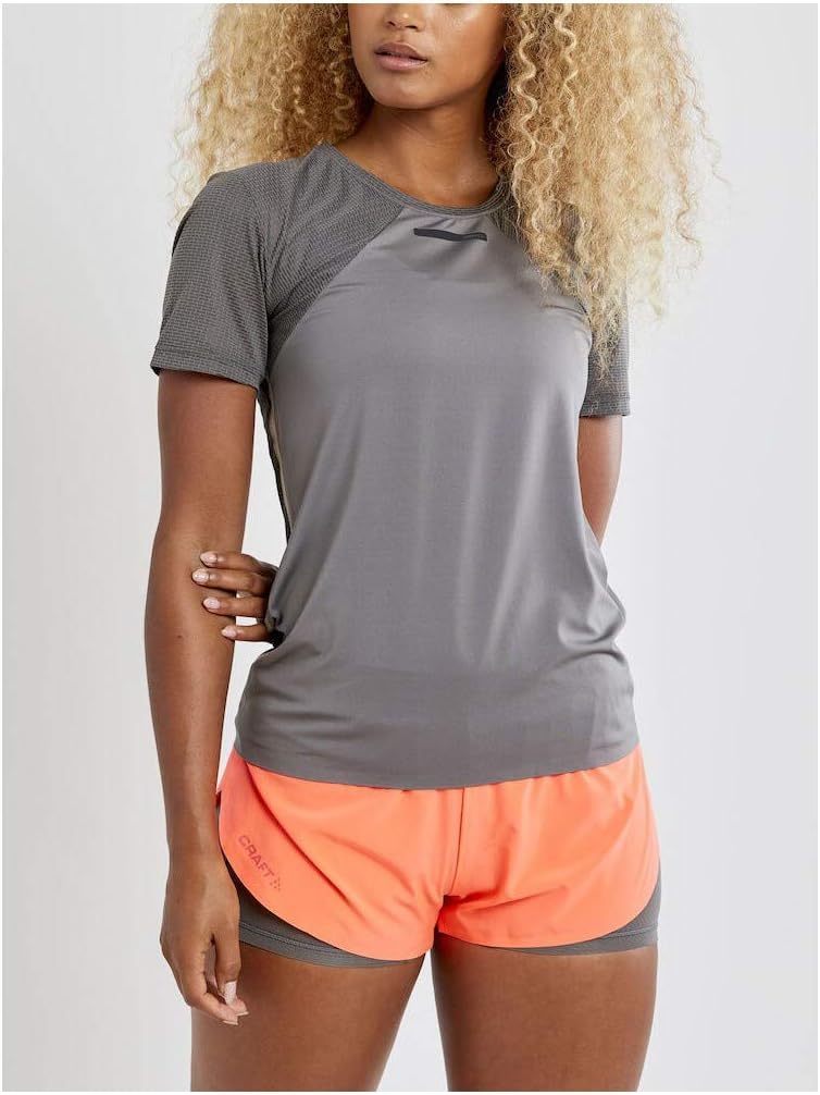 Craft Damen Run Vent Mesh Short Sleeve Trikots XL Asche, XL Asche
