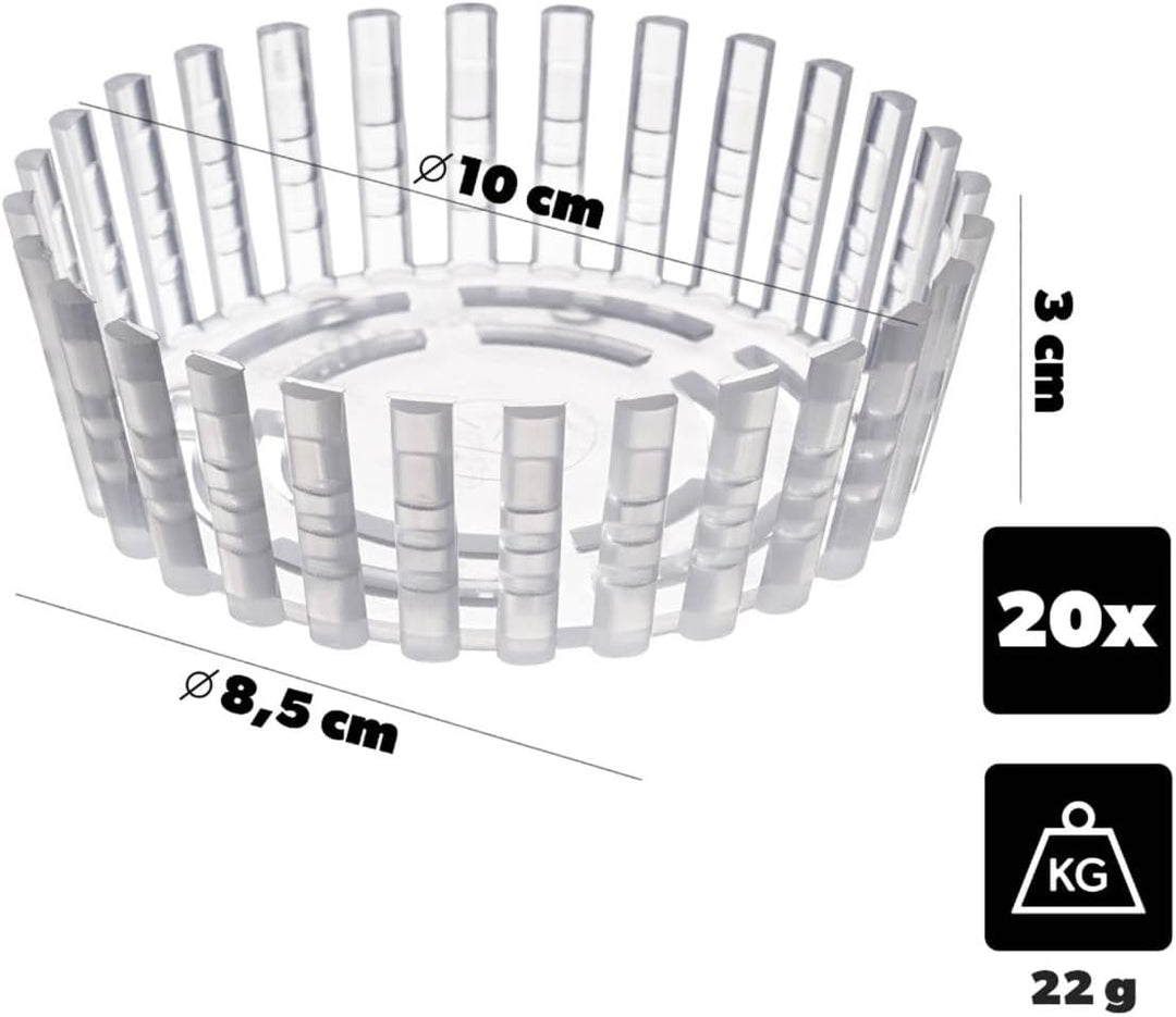 KADAX Fermentiergewichte – 20er Set | Gärhilfe fi 100 mm mit Netz für TO100-Einmachgläser | Kunststo