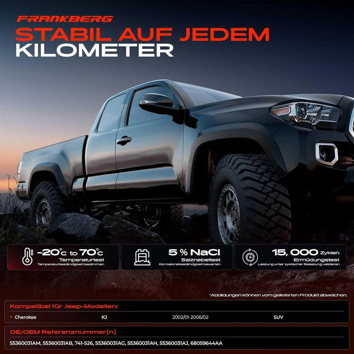 Frankberg Fensterheber Mit Motor Vorne Links Kompatibel mit Cherokee KJ SUV 2.4L 2.5L 2.8L 3.7L 2002