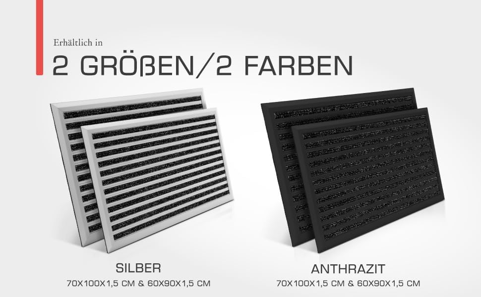XXL Fussmatte Aussen 70x100 cm – rutschfest Rostfrei Fussabtreter Aussenbereich – Outdoor-Fussmatte