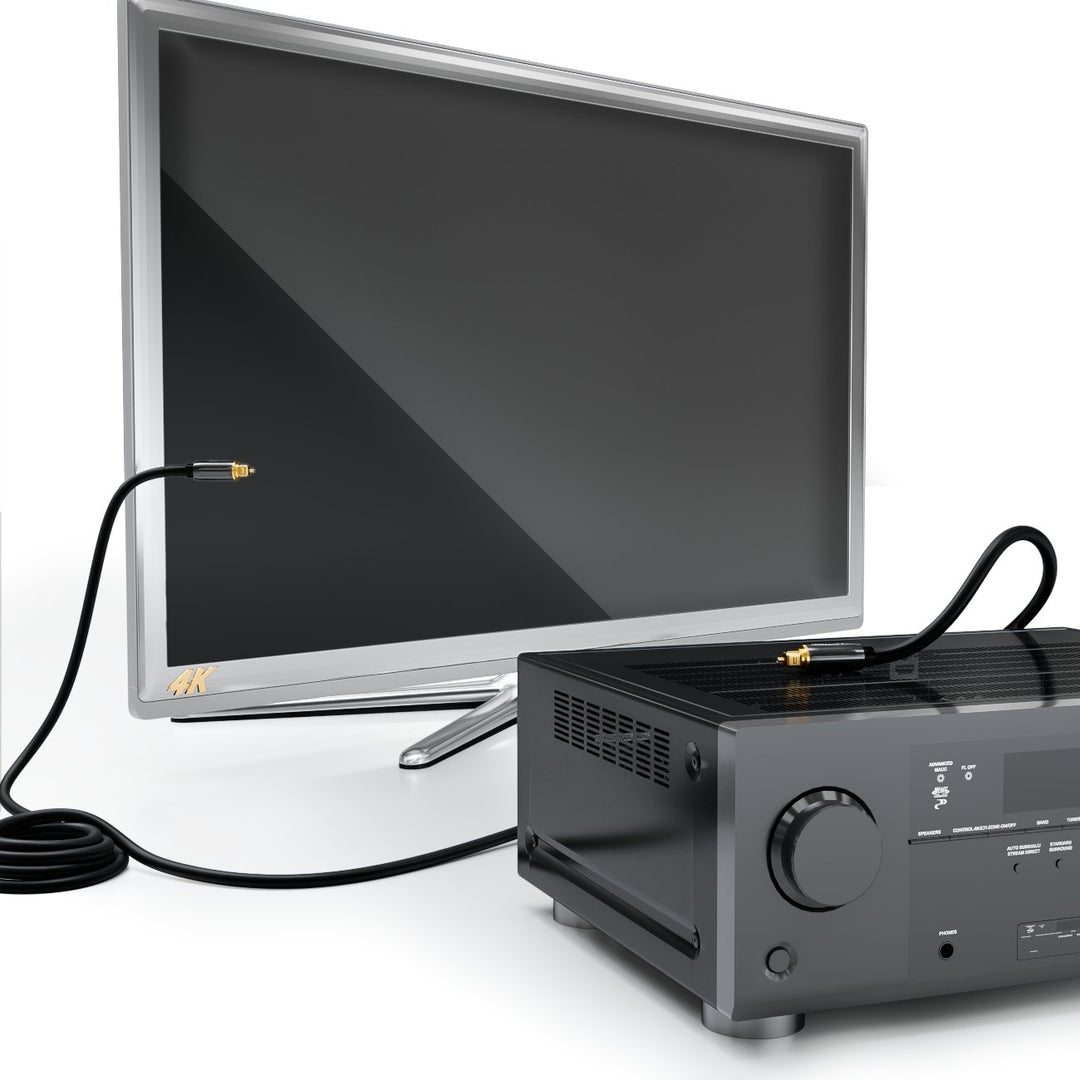 deleyCON 10m Optisches Digital Audio Kabel - S/PDIF - 2x Toslink Stecker - LWL Lichtwellenleiter Kab