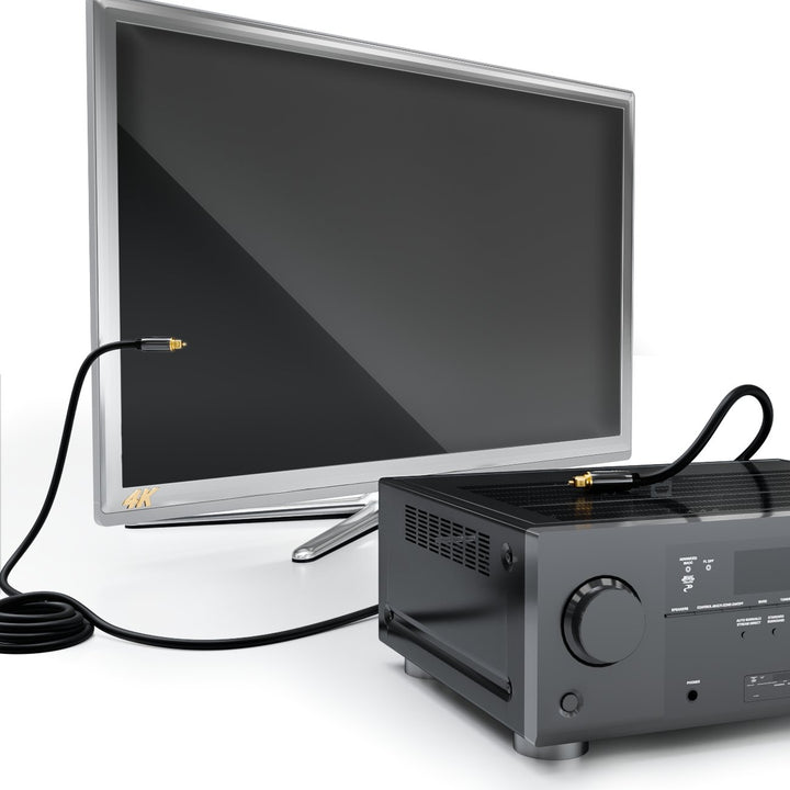 deleyCON 10m Optisches Digital Audio Kabel - S/PDIF - 2x Toslink Stecker - LWL Lichtwellenleiter Kab